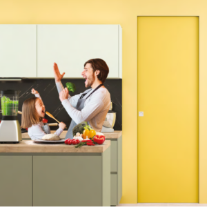 Puerta Acústica corredera sin tapetas.